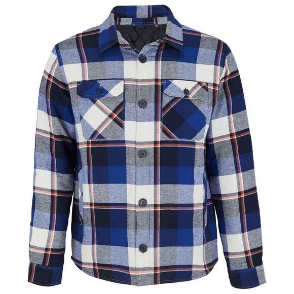 SOLS Unisex Adult Noah Flannel Padded Overshirt / Royal Blue